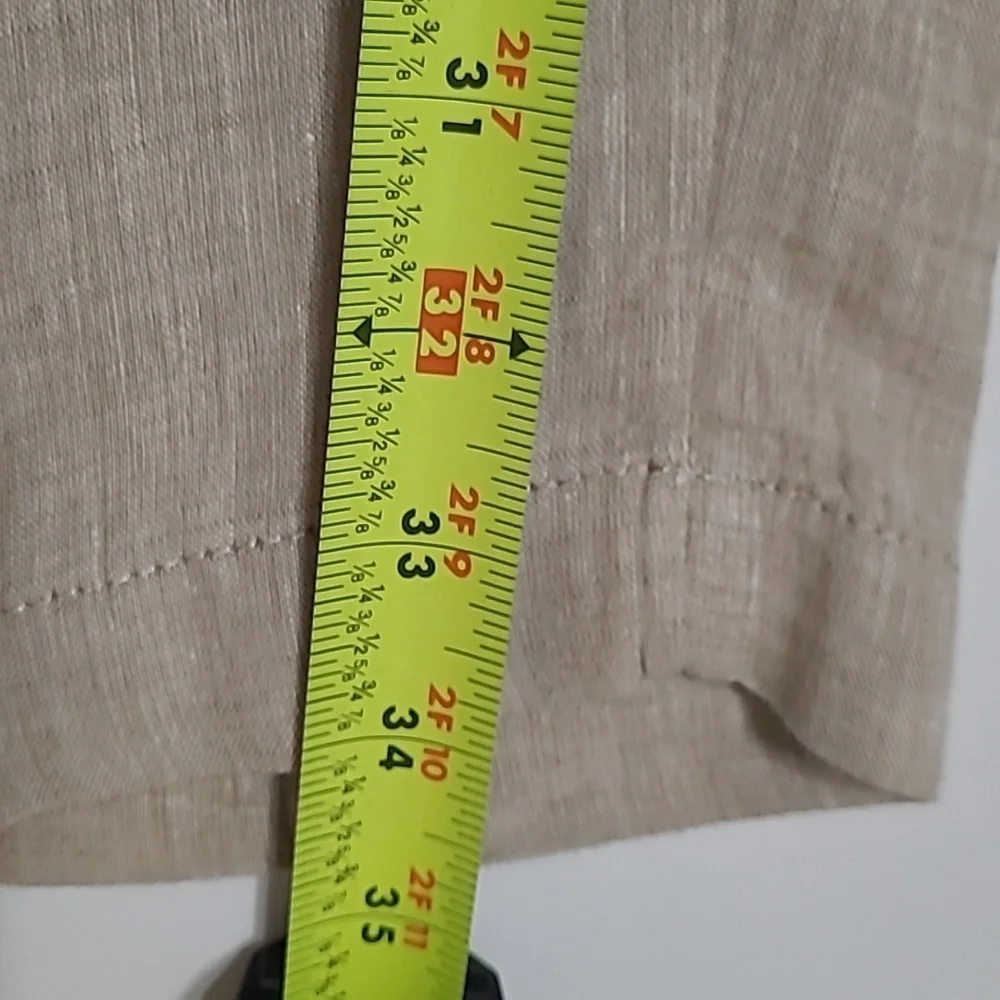 Jos A Bank Reserve Collection 100% Linen Light Khaki Pants size 42x32